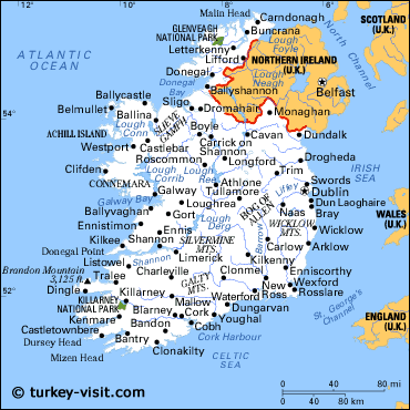ireland Belfast map
